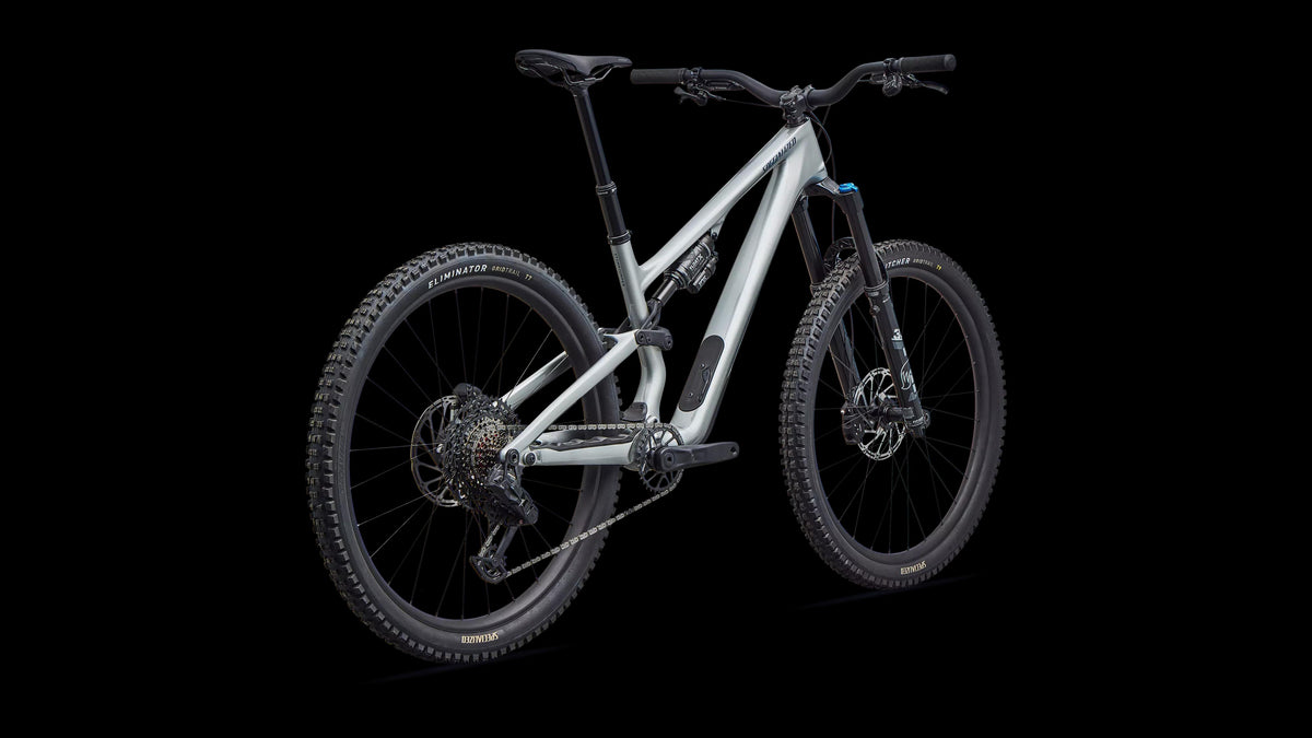 Stumpjumper 15 EVO Comp - SRAM S-1000 AXS, FOX Rhythm (2026) — Gloss Shadow Silver / Majesty Blue Metallic — detail 30