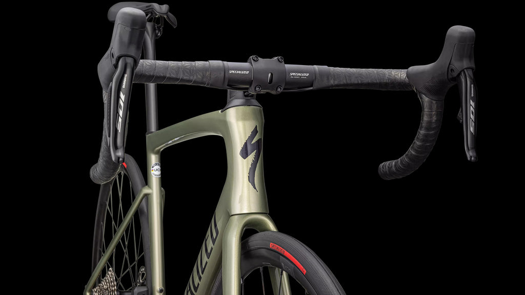 Tarmac SL7 Comp - Shimano 105 Di2 (2024) — Gloss Metallic Spruce / Metallic Midnight Shadow — detail 50