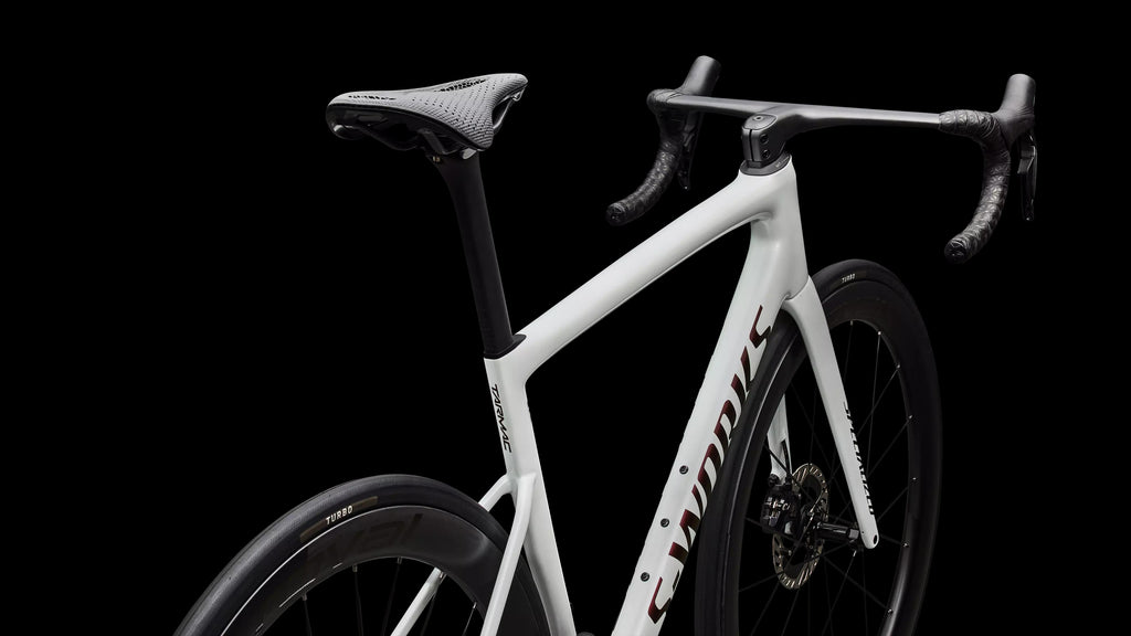 S-Works Tarmac SL8 - Shimano Dura-Ace Di2 (2026) — Gloss Metallic White Silver / Pearl / Black — detail 100
