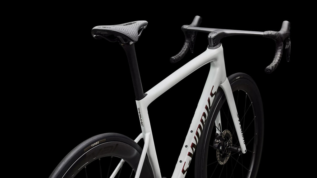 S-Works Tarmac SL8 - Shimano Dura-Ace Di2 (2026) — Gloss Metallic White Silver / Pearl / Black — detail 100