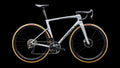 S-Works Tarmac SL9 - SRAM RED AXS (2027) — Satin Silver Dust / Gloss Chrome — side view