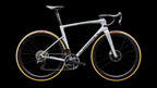 S-Works Tarmac SL9 - SRAM RED AXS (2027) — Satin Silver Dust / Gloss Chrome — side view