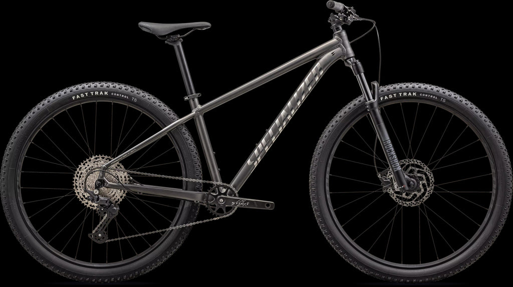 Rockhopper Expert (2024) — Satin Smoke / Gloss Chrome — side view