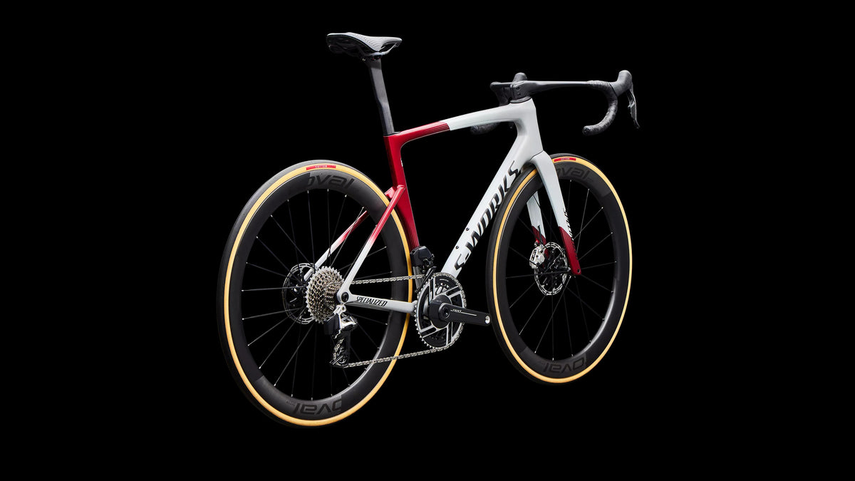 S-Works Tarmac SL9 - SRAM RED AXS (2027) — Gloss White Silver Metallic / Gloss Ruby Metallic / Obsidian Metallic — detail 90