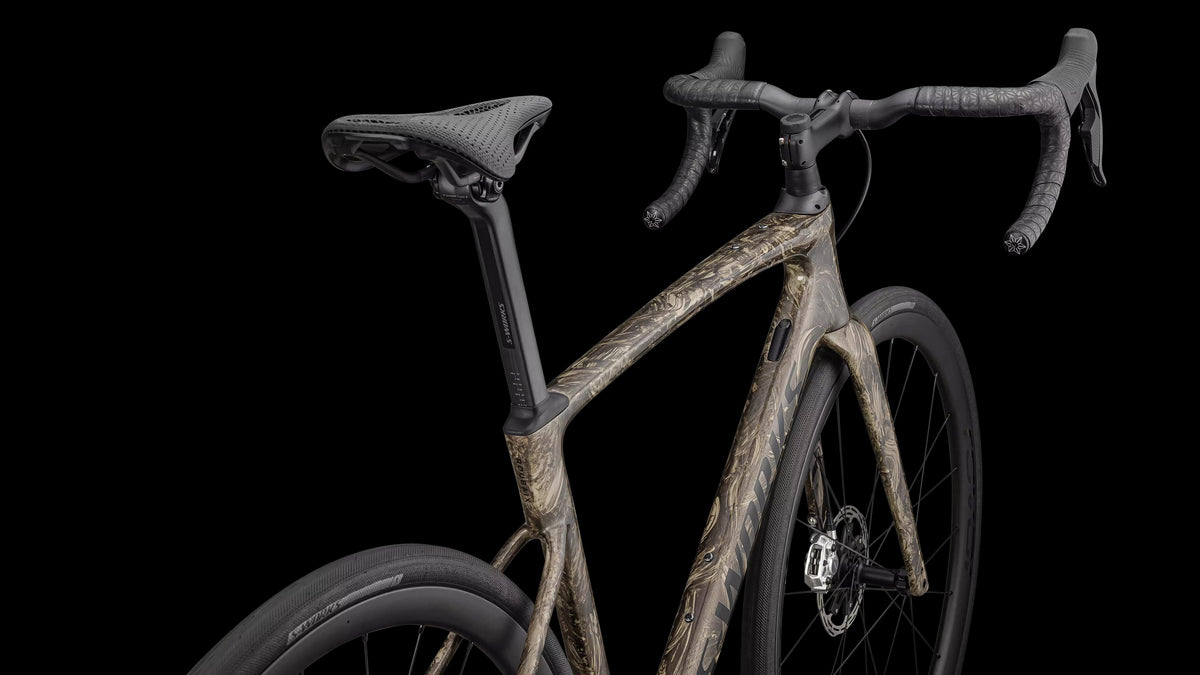 S-Works Roubaix SL8 – SRAM RED AXS (2025) — Gloss Taupe / Gunmetal Strata / Charcoal — detail 40