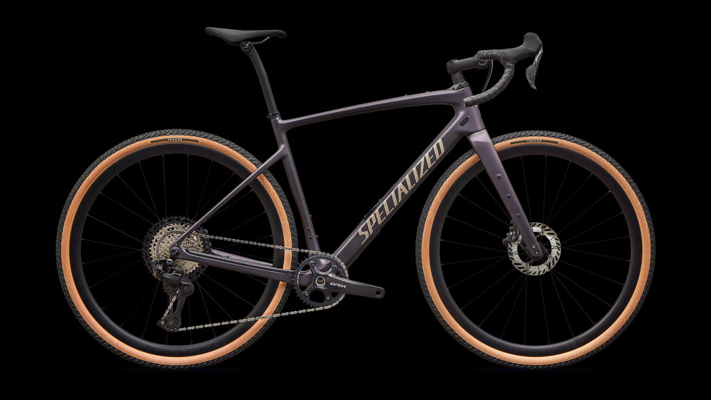 Diverge 4 Expert - Shimano GRX Di2 (2026) — Nebula Metallic/Sandstone Metallic — side view