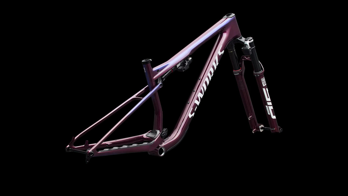 S-Works Epic 9 Frameset (2027) — Gloss Bordeaux Metallic / Blue Pearl Edge Fade / Metallic White Silver — detail 80
