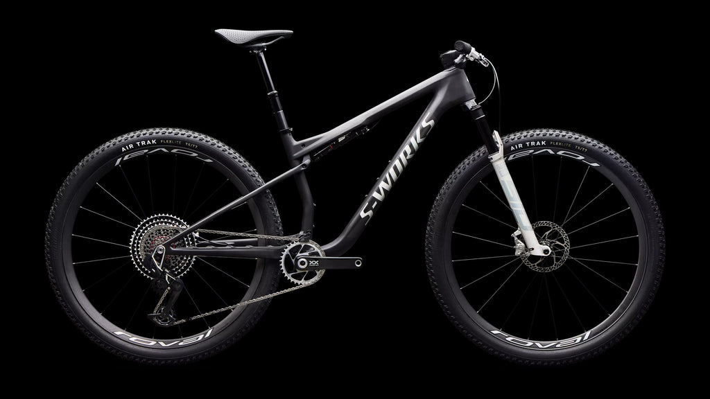 S-Works Epic 9 Ultralight LTD (2027) — Satin Carbon / Silver Foil — side view