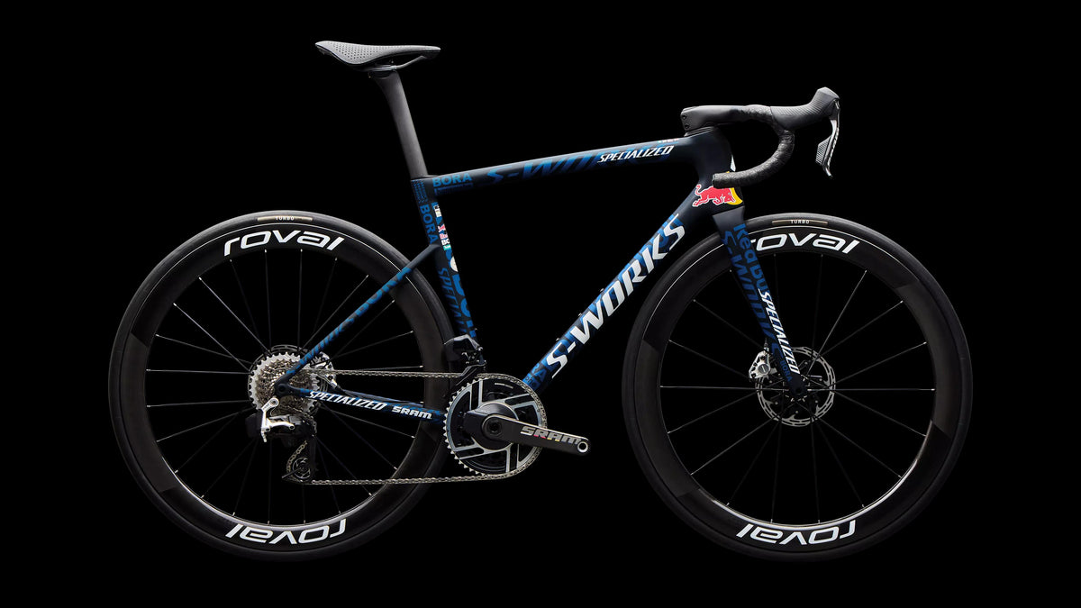 S-Works Tarmac SL8 LTD - Red Bull 2025 TdF (2026) — Red Bull Bora, Blue — side view