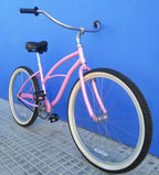 sixthreezero Around the Block Women's 24" 21 Speed Beach Cruiser Bicycle with Rear Rack — product view 86