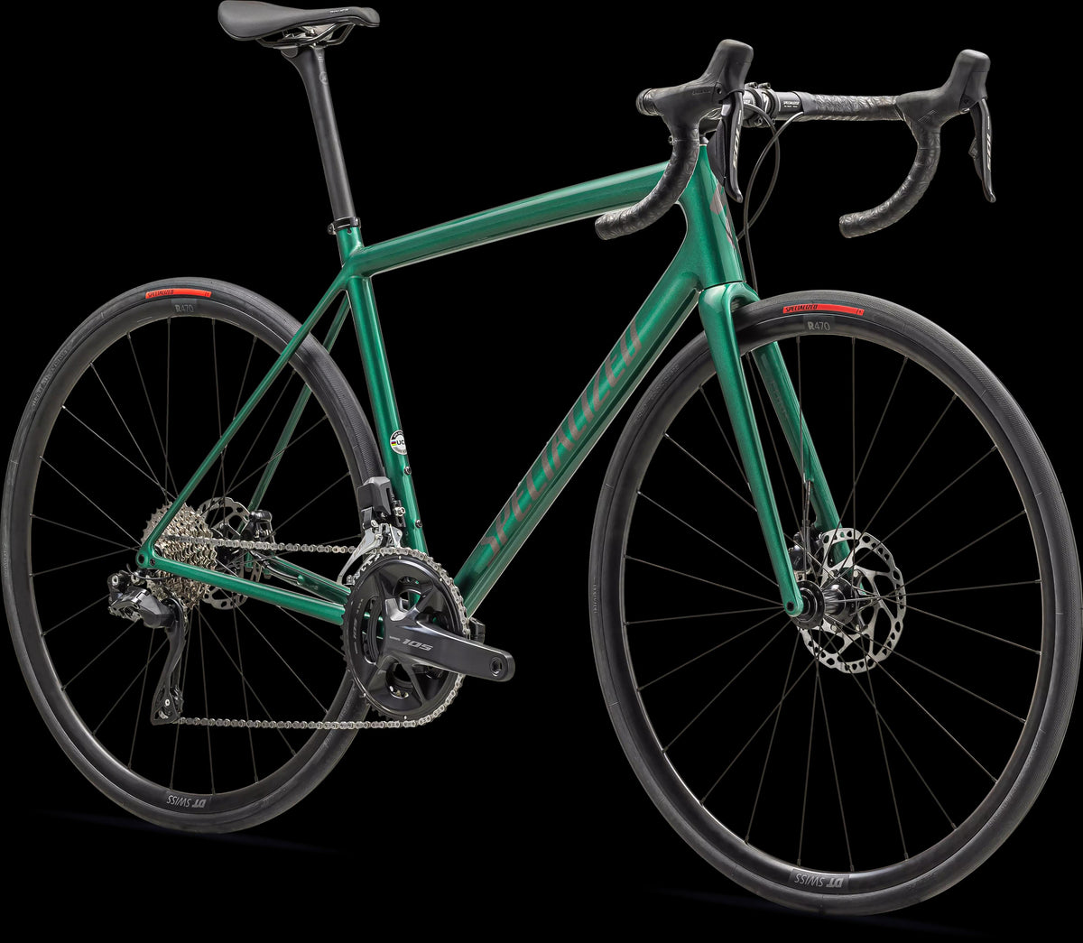 Aethos Comp - Shimano 105 Di2 (2024) — Gloss Metallic Pine Green Smoke — detail 20