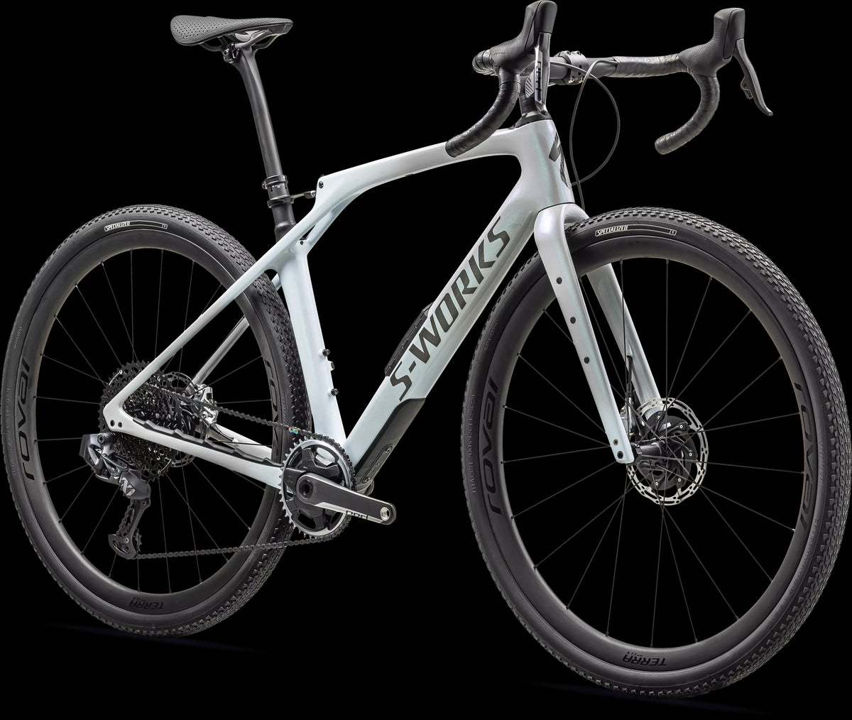 S-Works Diverge STR - SRAM RED eTAP AXS / XX1 Eagle AXS (2024) — Dove Grey+Eyris Pearl - Morning Mist / Eyris Pearl / Smoke — detail 20