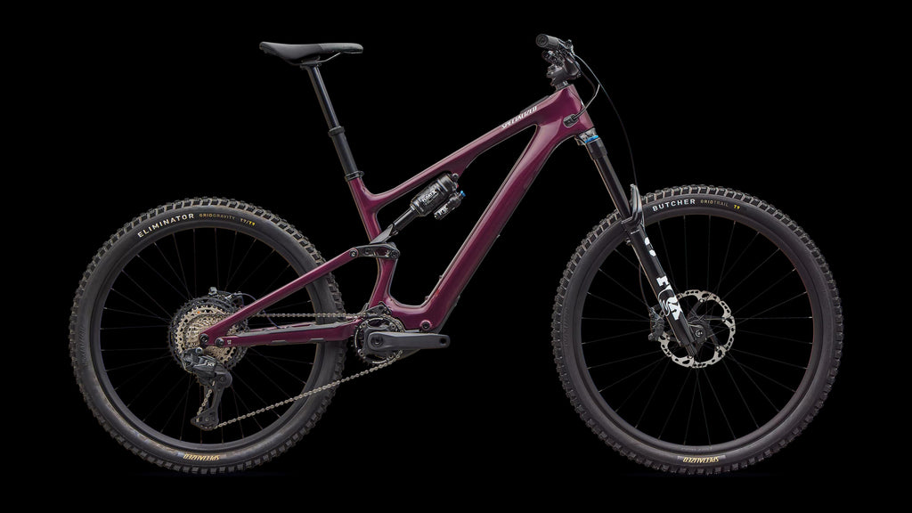 Turbo Levo SL 2 Expert Di2 (2026) — Bordeaux / White — side view