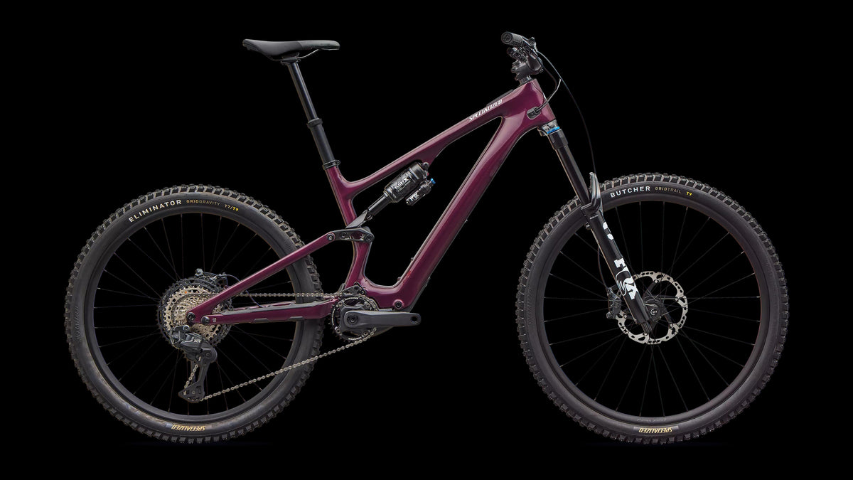Turbo Levo SL 2 Expert Di2 (2026) — Bordeaux / White — side view