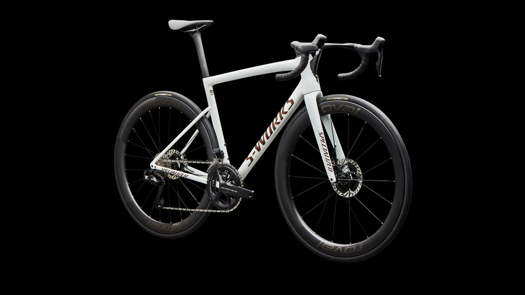 S-Works Tarmac SL8 - Shimano Dura-Ace Di2 (2026) — Gloss Metallic White Silver / Pearl / Black — detail 80