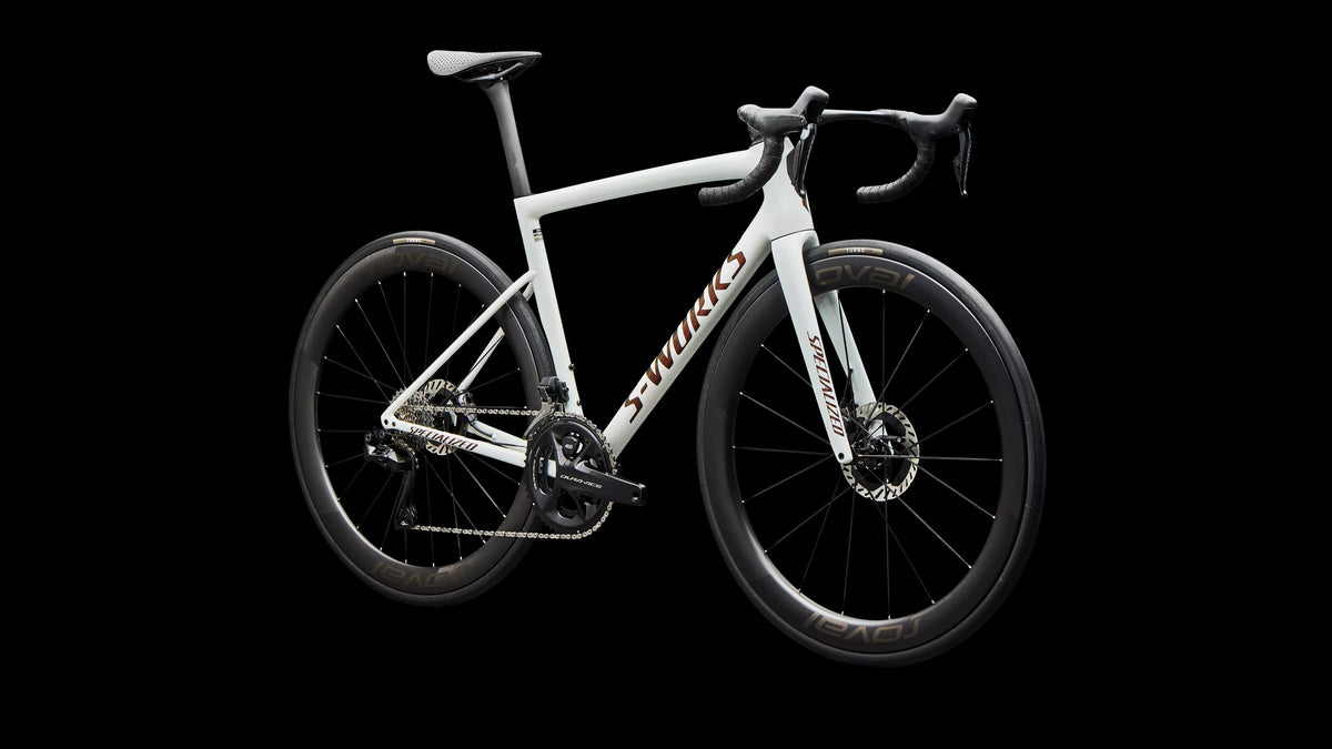 S-Works Tarmac SL8 - Shimano Dura-Ace Di2 (2026) — Gloss Metallic White Silver / Pearl / Black — detail 80