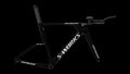 S-Works Shiv TT Disc Module - FACT 11r Carbon (2025) — Gloss Tarmac Black / Metallic White Silver — side view