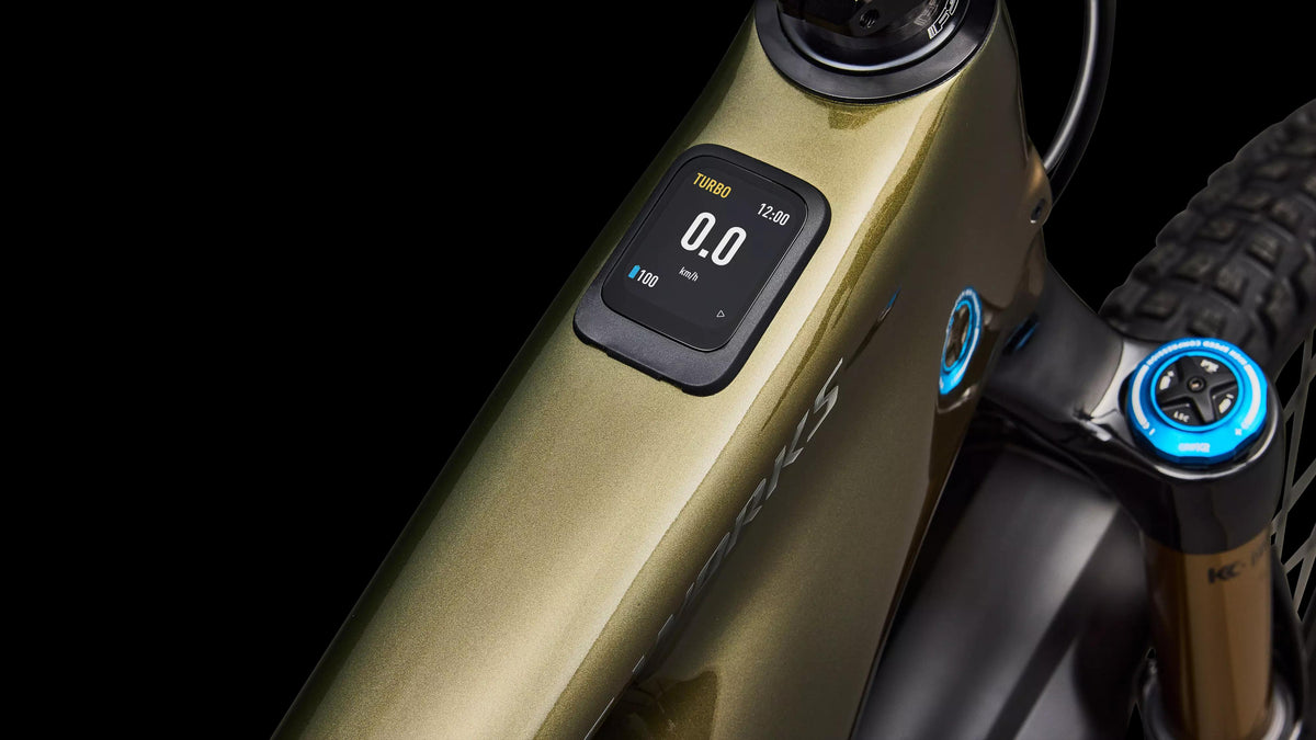 S-Works Turbo Levo 4 (2026) — Gloss Laurel Green / Burnt Gold / Chrome — detail 180