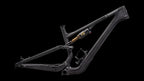 S-Works Stumpjumper 15 Frameset - FOX FLOAT GENIE Factory (2025) — Satin Nrly Blk / Blk / Cool Grey / Obsidian / Satin Dove Grey — side view