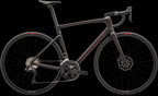 Tarmac SL7 Comp - Shimano 105 Di2 (2024) — Satin Red Tint Over Carbon / Red Sky — side view
