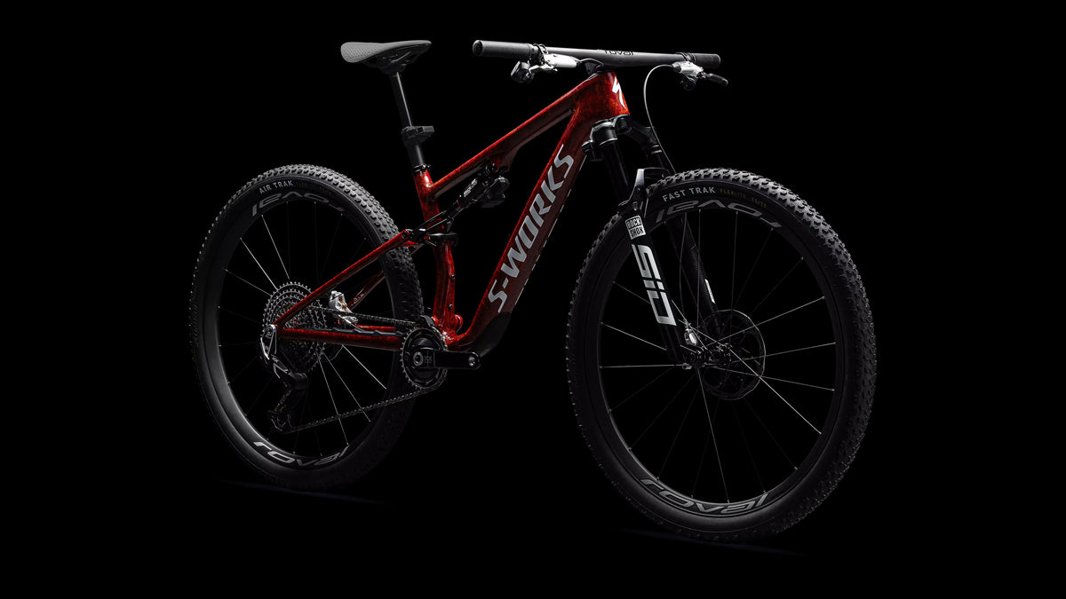 S-Works Epic 8 - SRAM XX SL AXS, RockShox Ultimate Flight Attendant (2026) — Gloss Fiery Red Dry Impasto / Metallic White Silver — detail 90