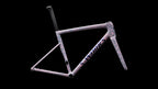 S-Works Tarmac SL8 Frameset - FACT 12r Carbon (2026) — Gloss Dolomite Metallic / Directional Brush / Blue Majesty Metallic — side view