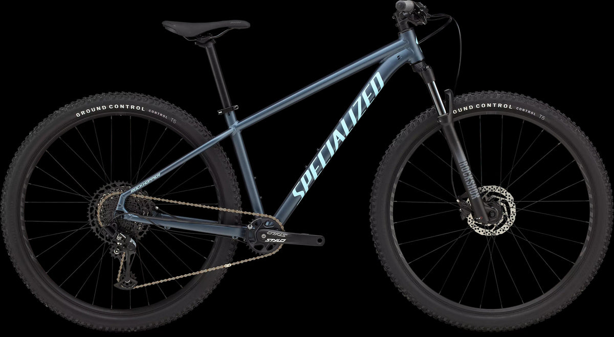Rockhopper Expert (2025) — Satin Cast Blue Metallic / Gloss Astral Blue — side view