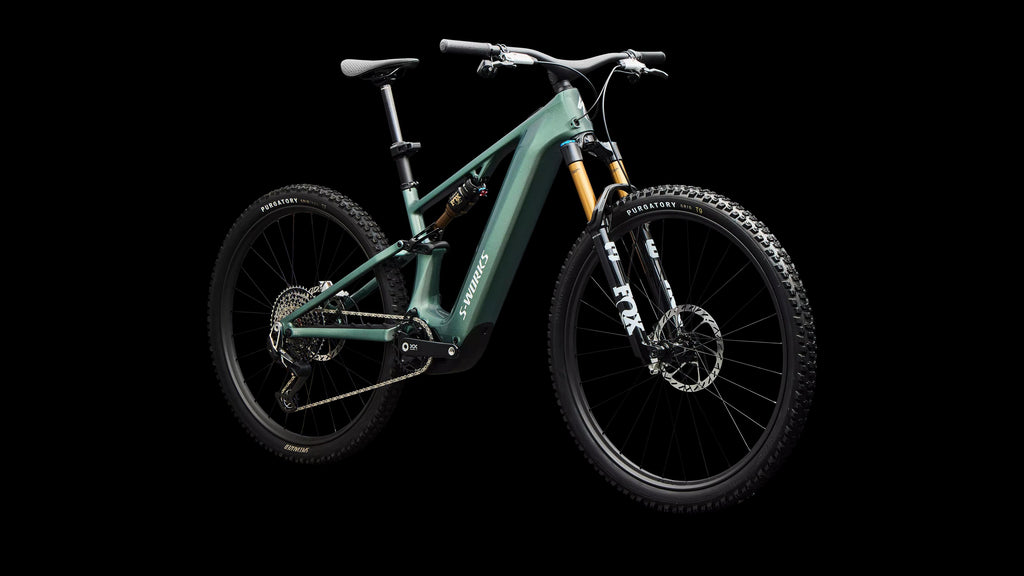 S-Works Turbo Levo R (2026) — Gloss Premium Fjord Metallic / White — detail 110
