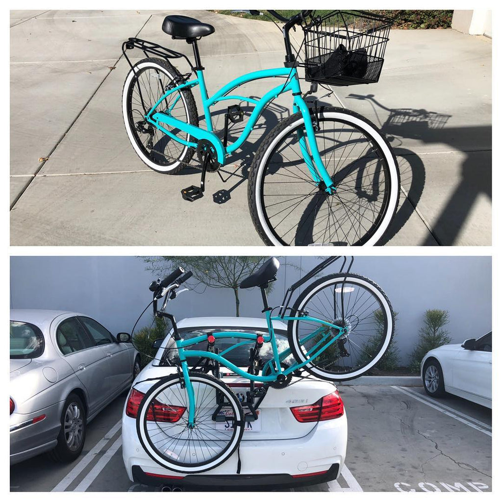sixthreezero Around the Block Women's 24" 21 Speed Beach Cruiser Bicycle with Rear Rack — product view 91