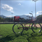 sixthreezero Around the Block Women's 24" 21 Speed Beach Cruiser Bicycle with Rear Rack — product view 60