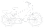 sixthreezero EVRYjourney Men's 7 Speed Touring Hybrid Bike — product view 55