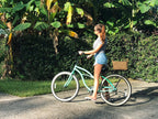 sixthreezero Around the Block Women's 24" 21 Speed Beach Cruiser Bicycle with Rear Rack — product view 64