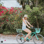 sixthreezero Around the Block Women's 24" 21 Speed Beach Cruiser Bicycle with Rear Rack — product view 76